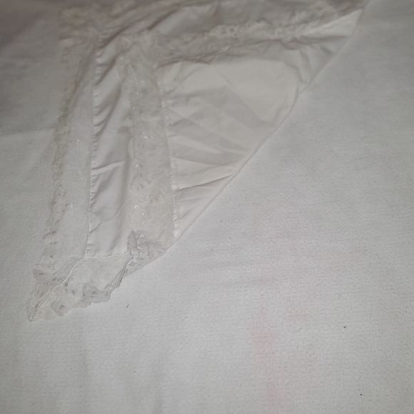 White on White Linen Dress Handkerchief - Picture 3 of 3